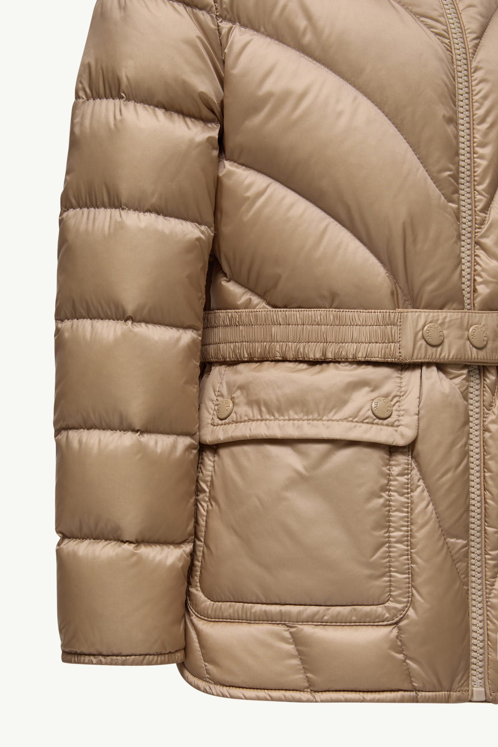 Argenno Hooded Down Jacket Girl Beige Moncler 3