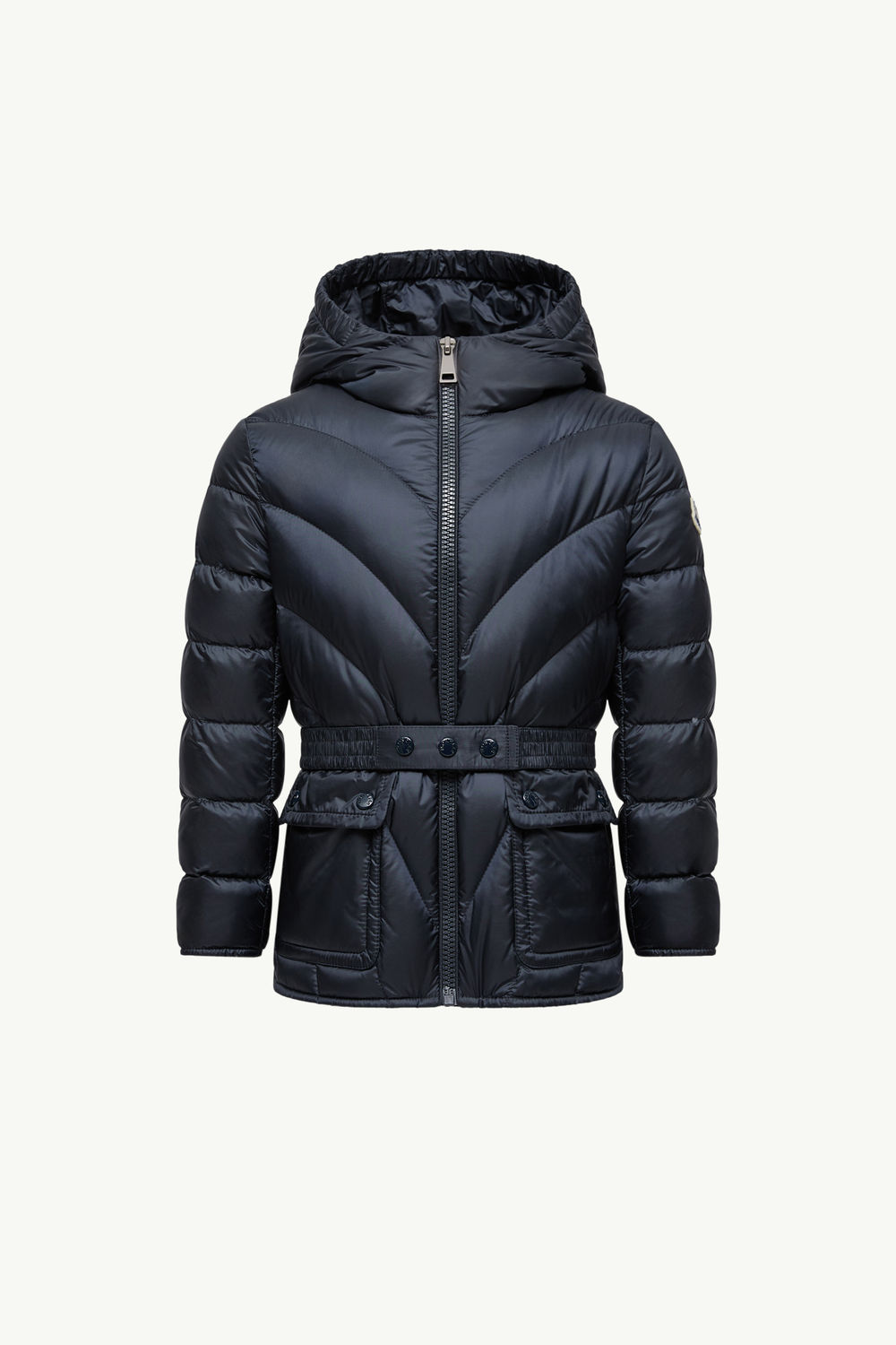 Argenno Hooded Down Jacket Girl Night Blue Moncler 0