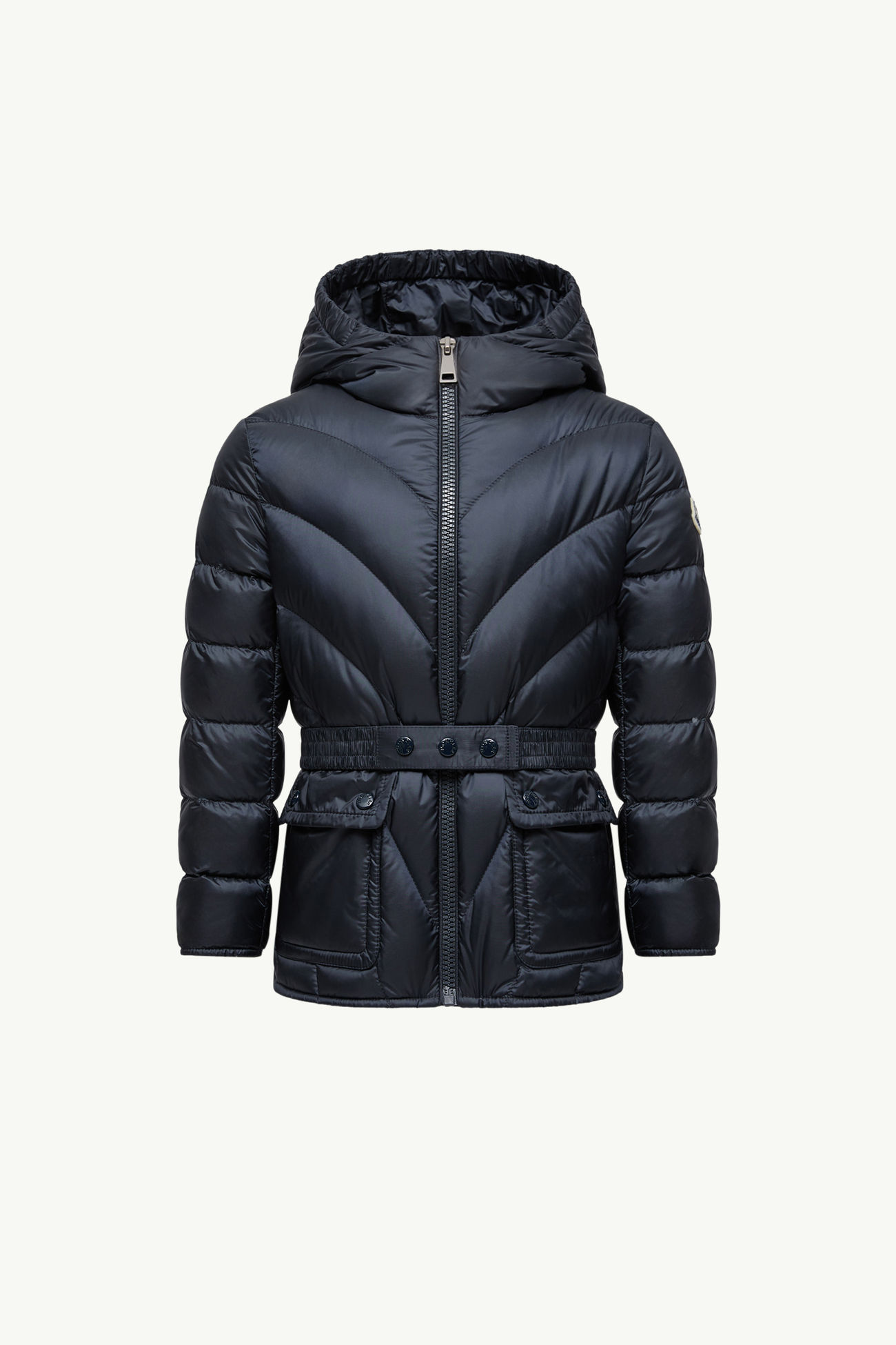 Argenno Hooded Down Jacket Girl Night Blue Moncler 0