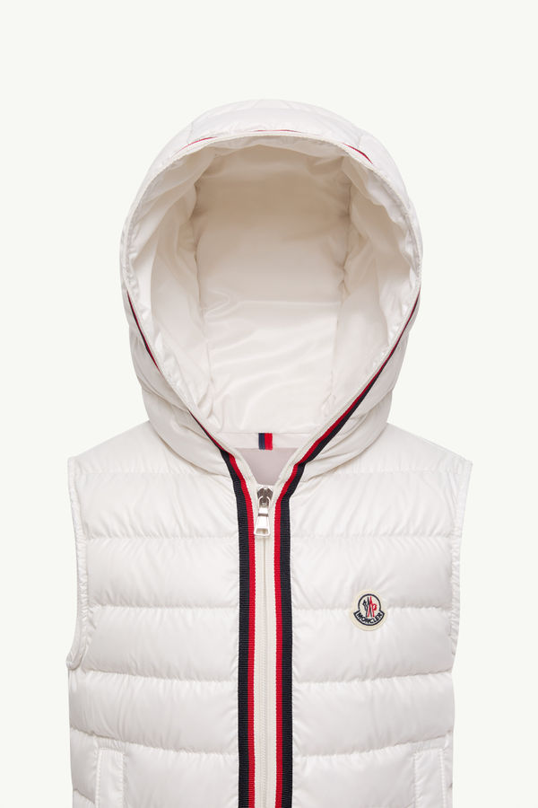 Dorcas Hooded Down Gilet Boy White Moncler 3