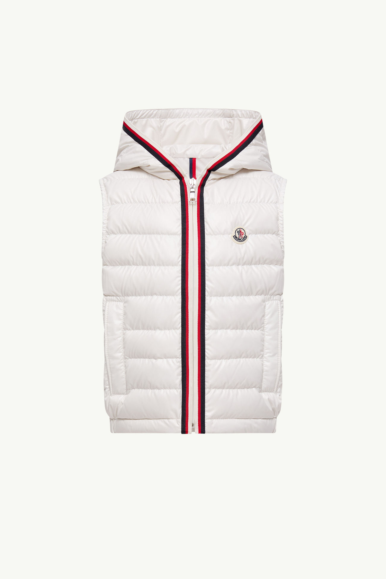 Dorcas Hooded Down Gilet Boy White Moncler 0