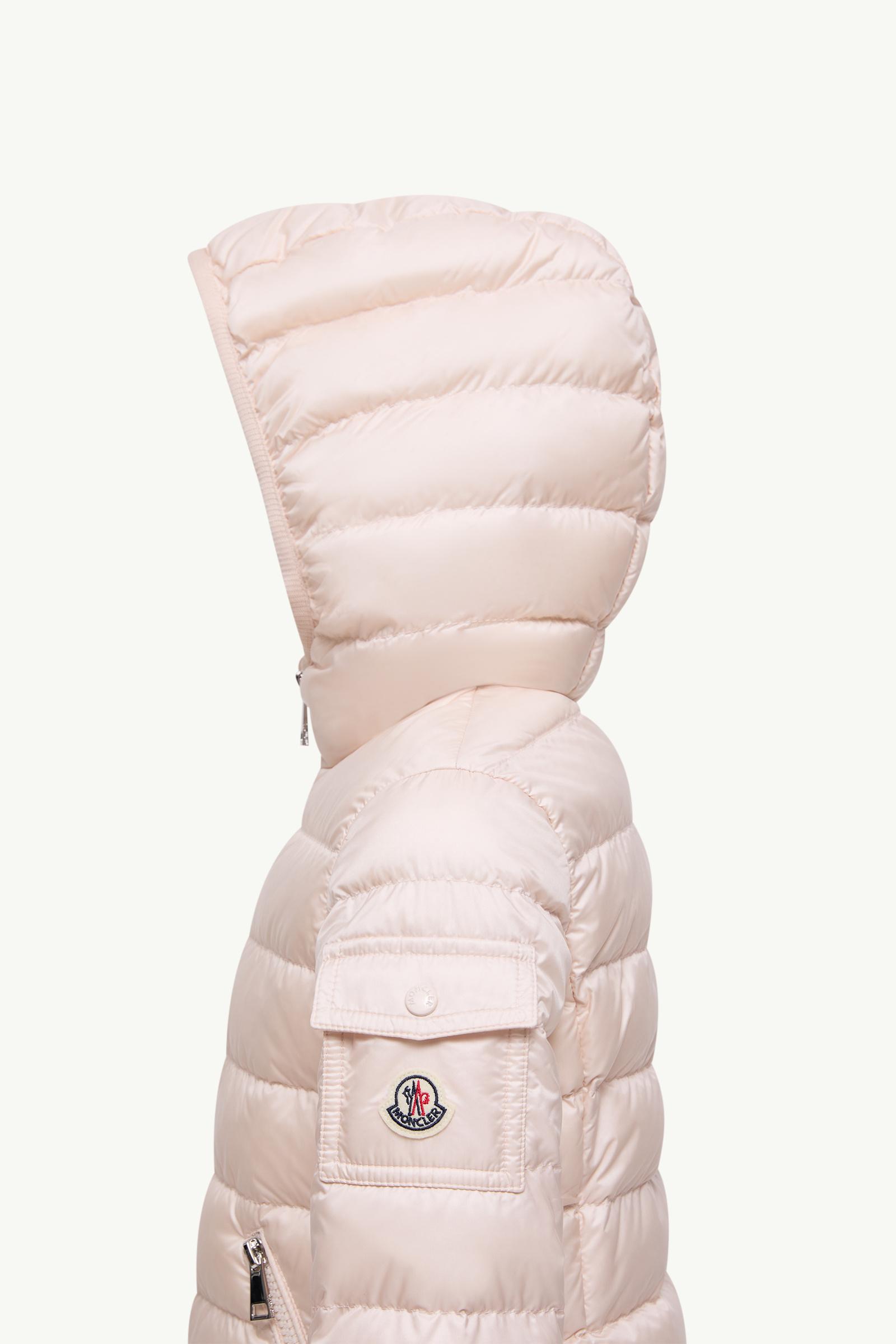 Gles Hooded Down Jacket Girl Light Pink Moncler 1