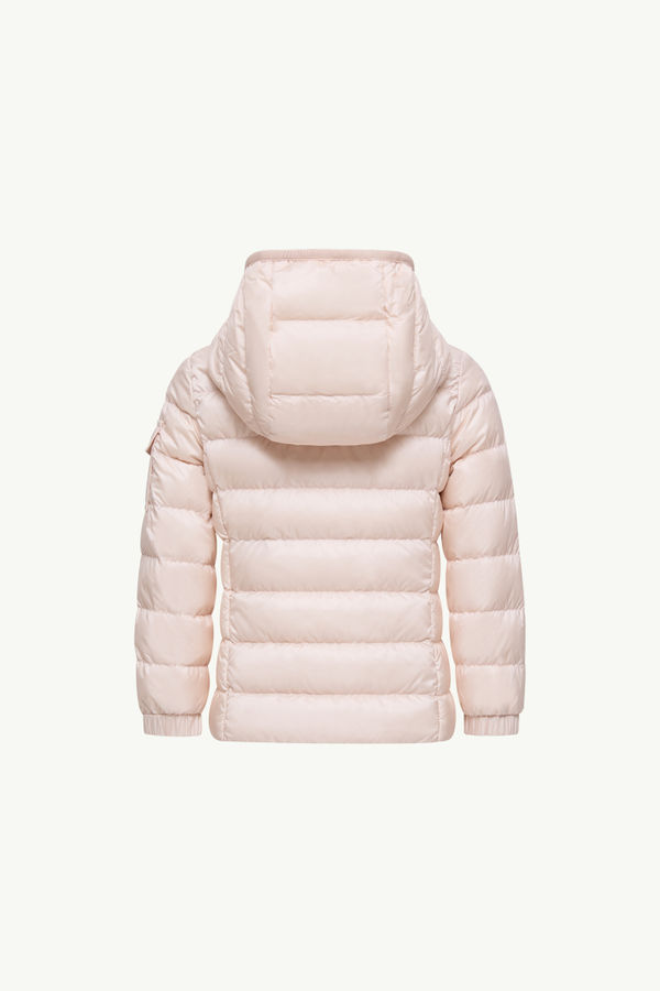 Gles Hooded Down Jacket Girl Light Pink Moncler 2