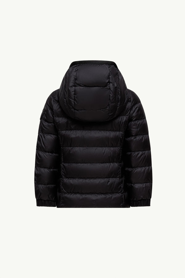 Gles Hooded Down Jacket Girl Black Moncler 2