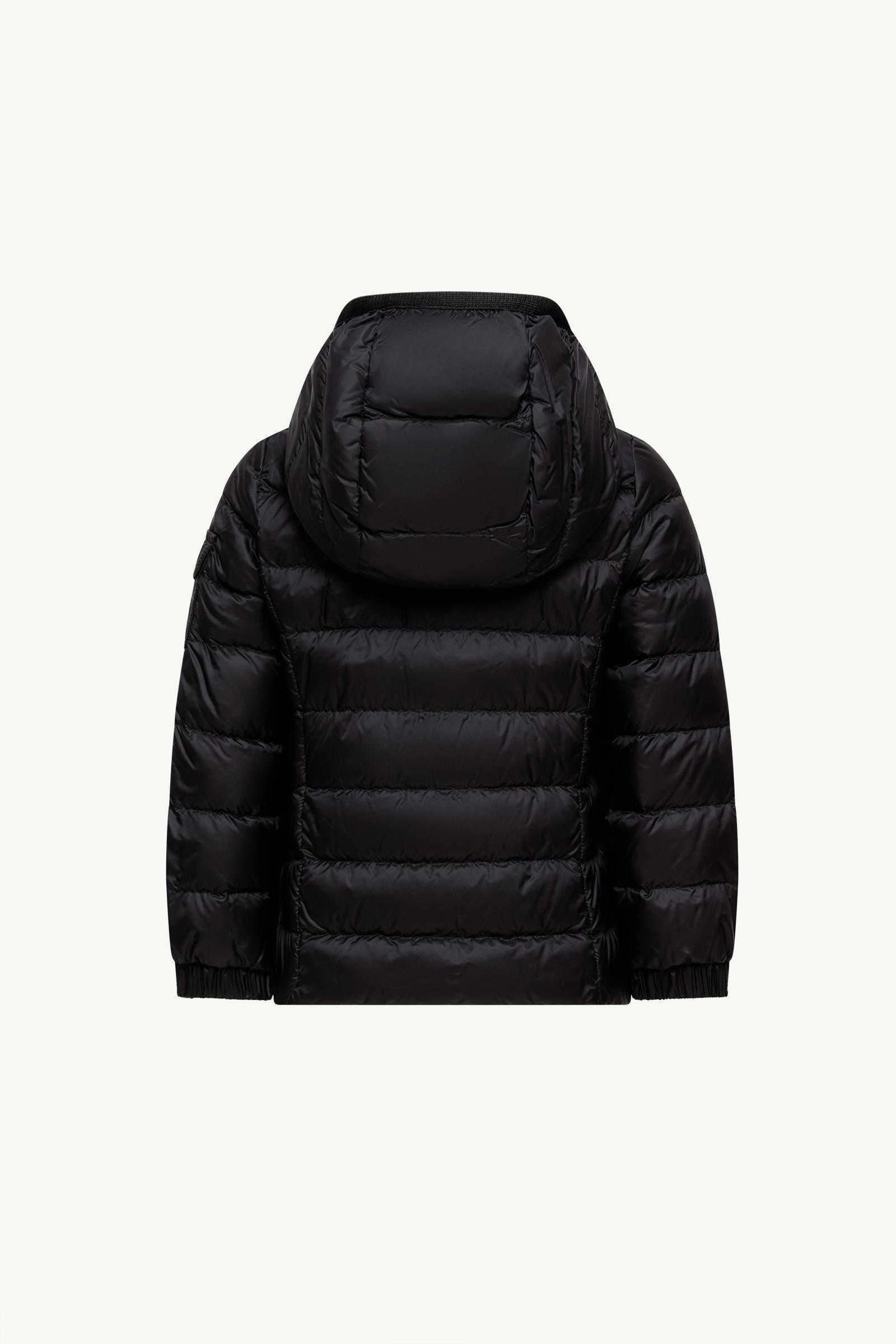 Gles Hooded Down Jacket Girl Black Moncler 2
