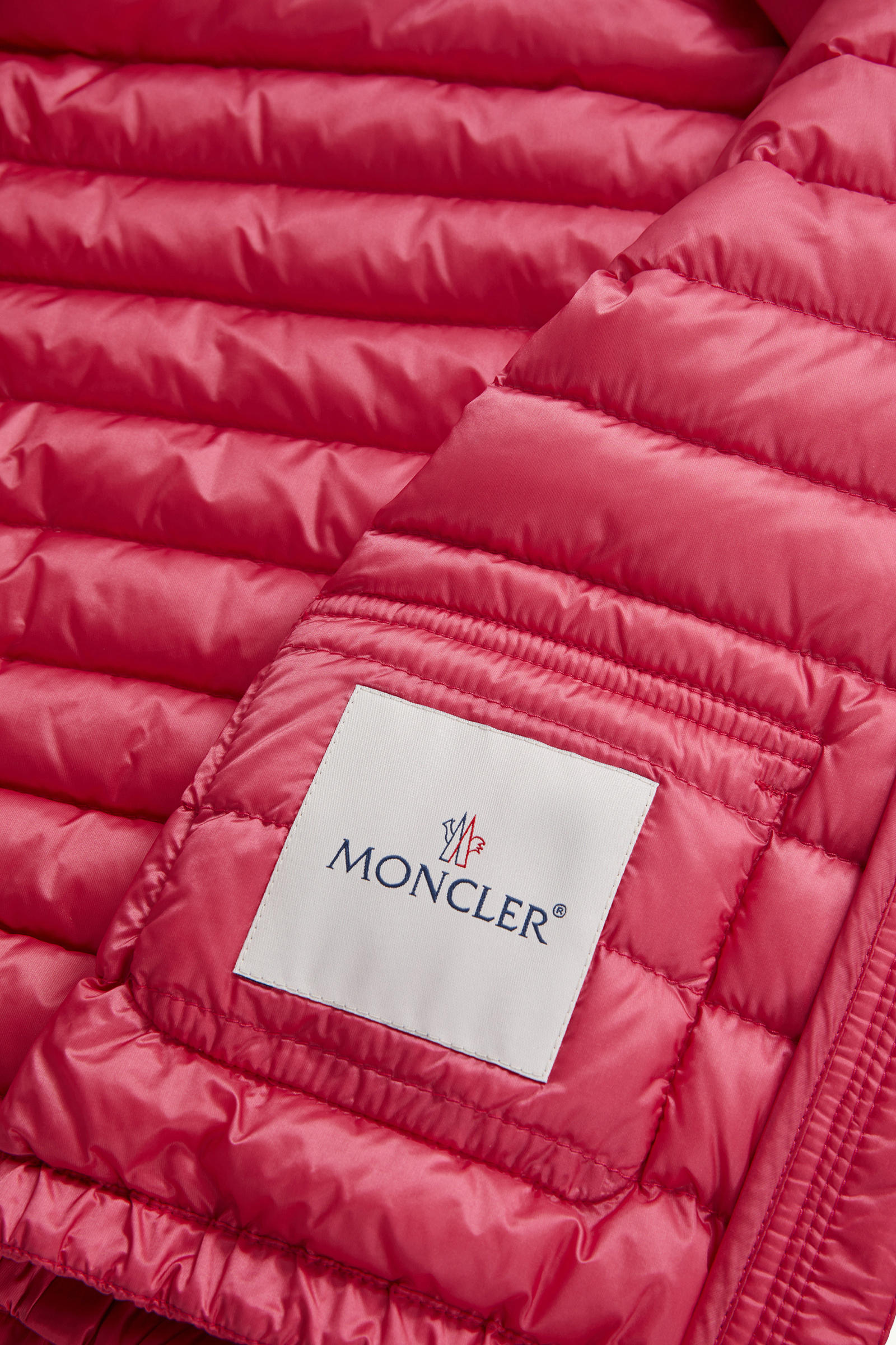Lans Down Jacket Girl Coral Pink Moncler 6