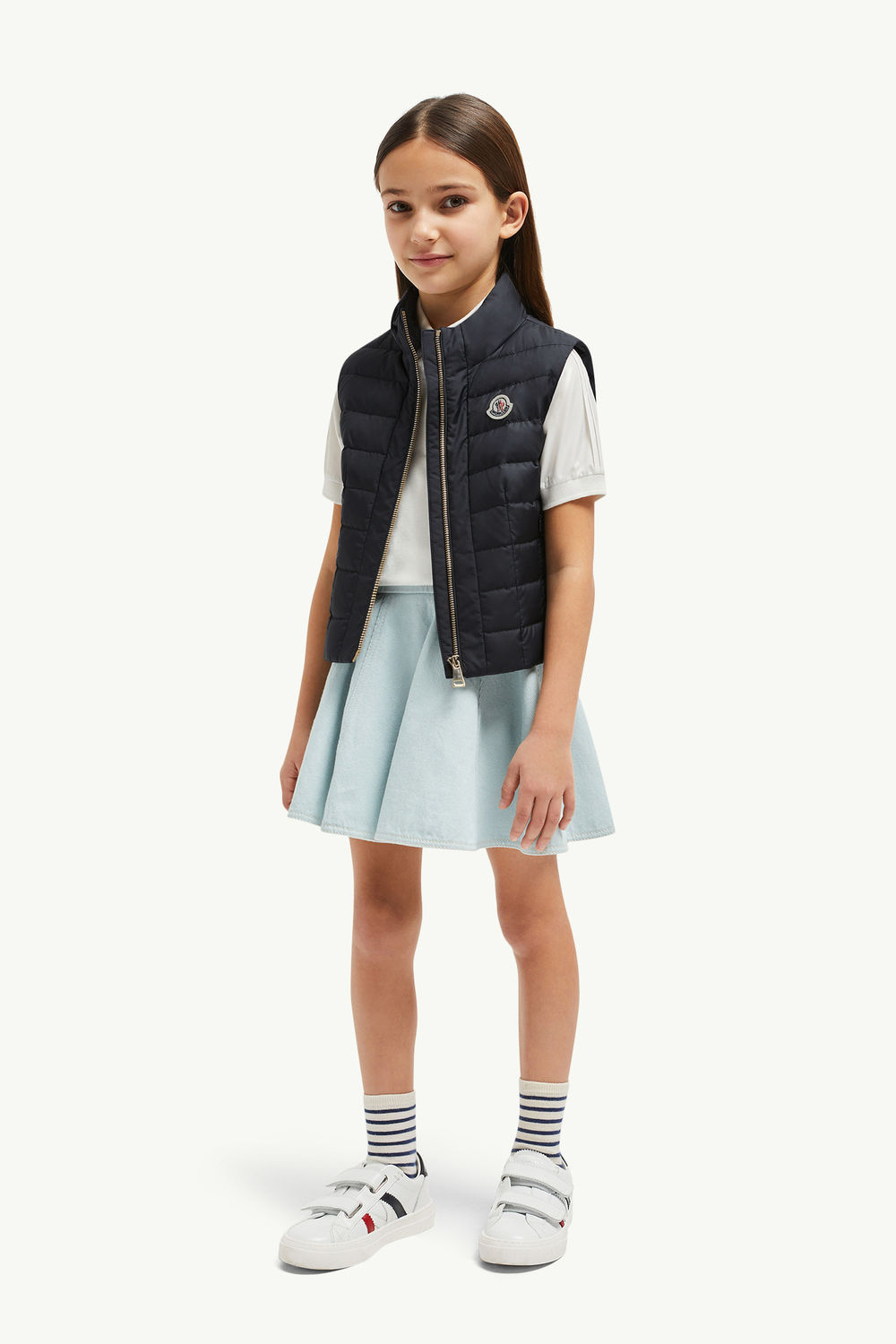 Velma Down Gilet Girl Dark Blue Moncler 1
