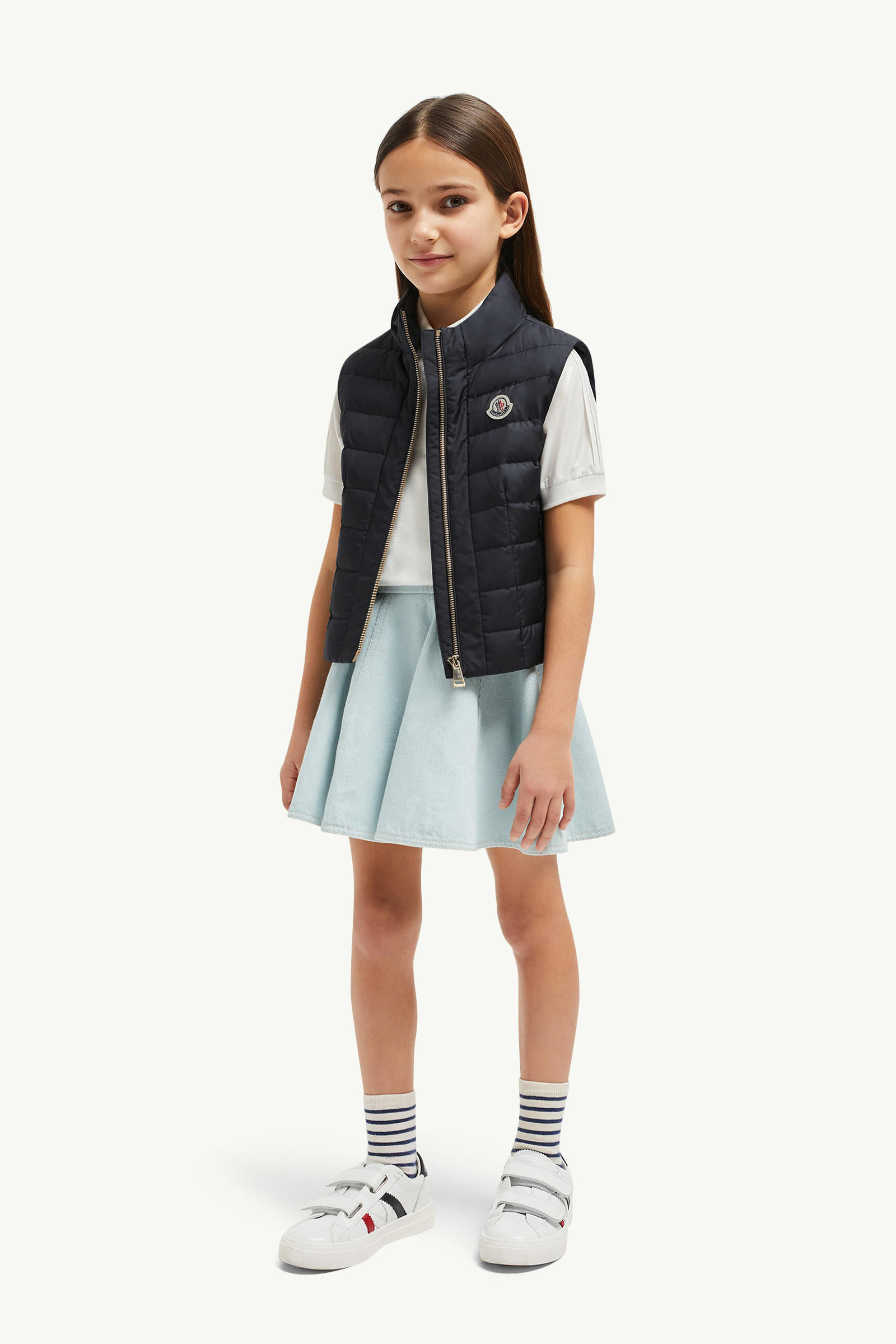 Velma Down Gilet Girl Dark Blue Moncler 1