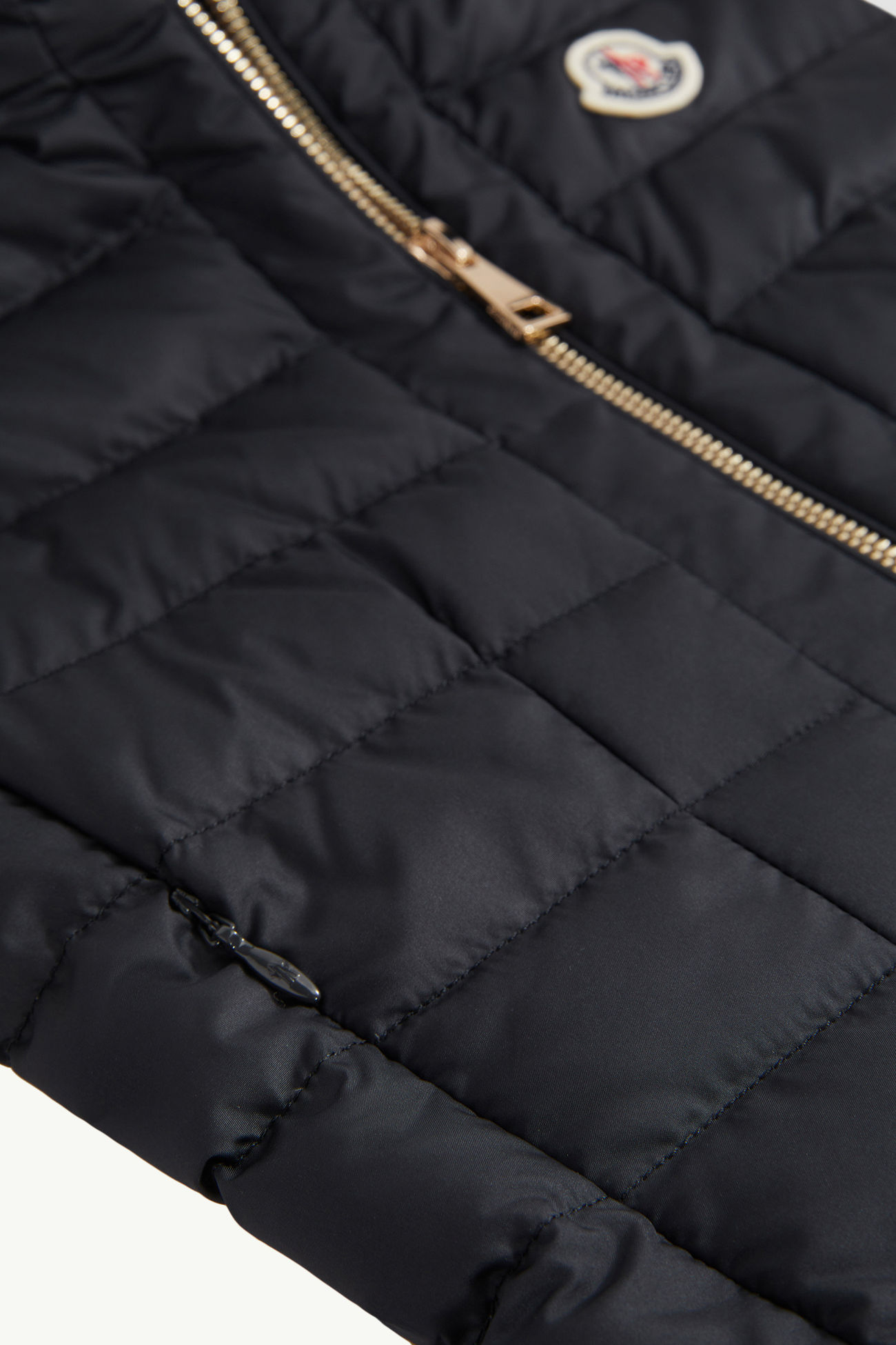Gilet imbottito in piuma Velma Bambina Blu Scuro Moncler 4