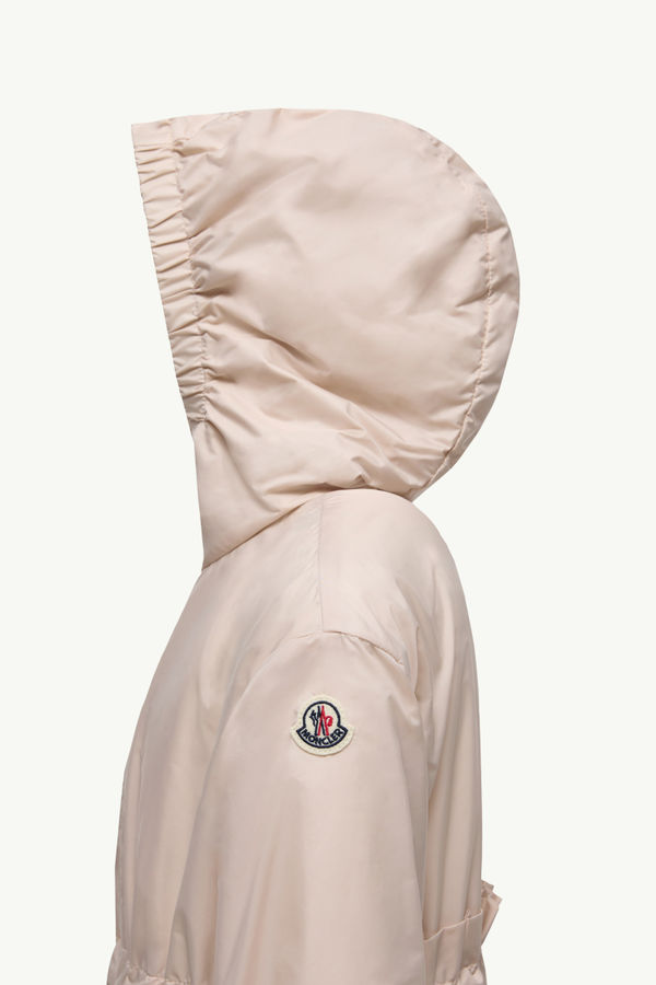 Wete Hooded Parka Jacket Girl Beige Moncler 1