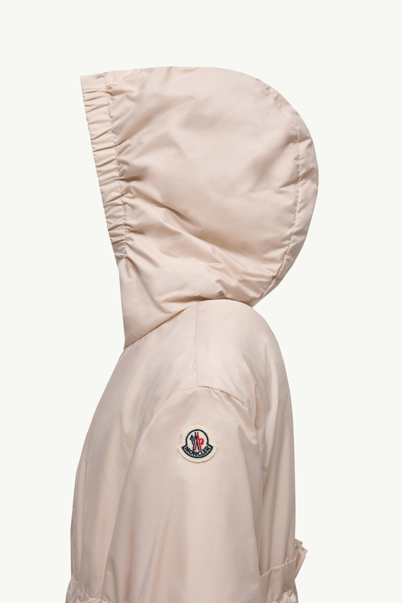 Wete Hooded Parka Jacket Girl Beige Moncler 1