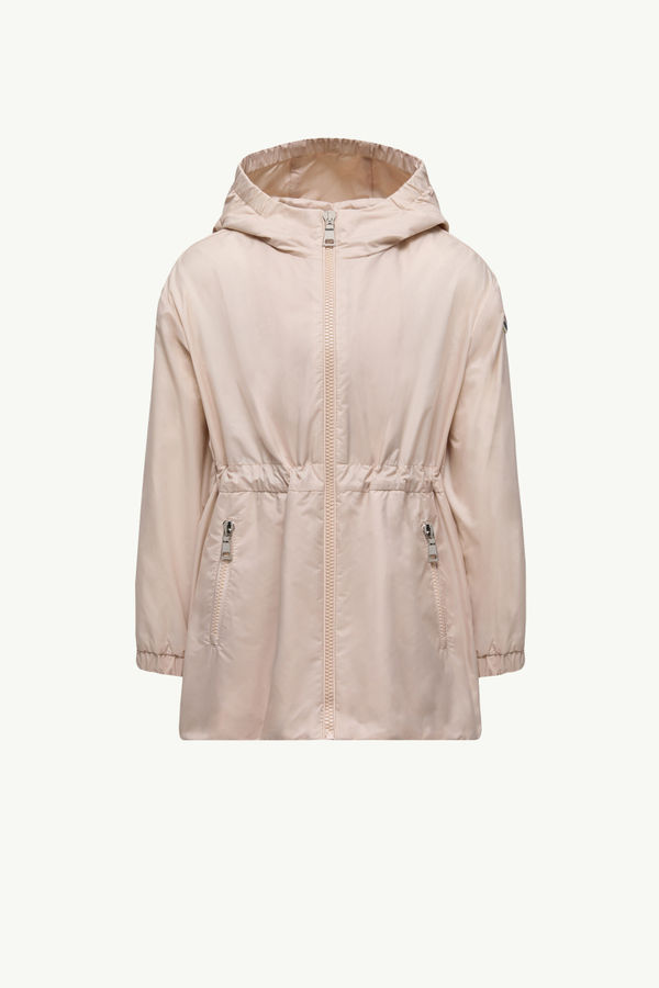 Wete Hooded Parka Jacket Girl Beige Moncler 0