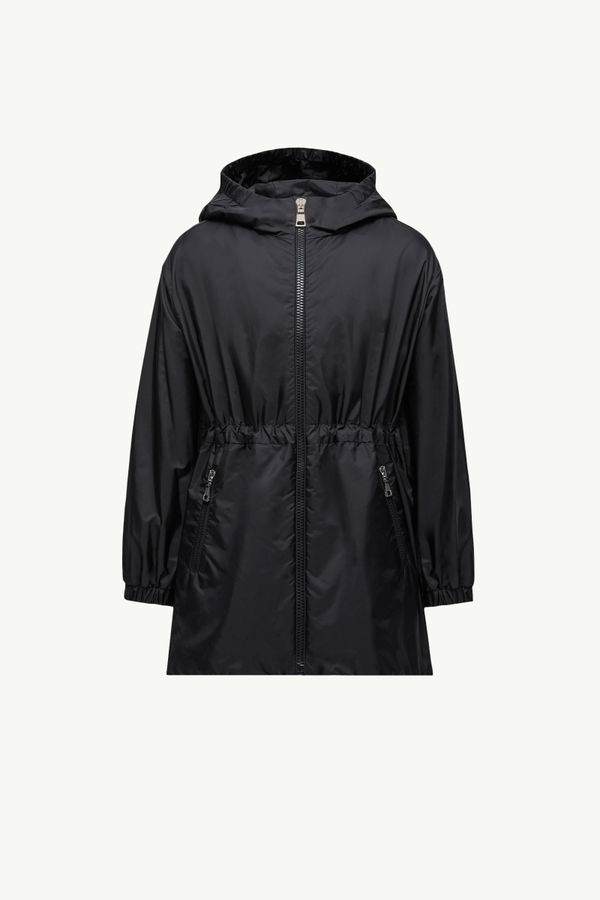 Wete Hooded Parka Jacket Girl Black Moncler 0
