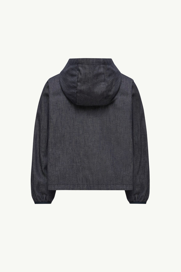 Direna Hooded Denim Jacket Girl Denim Blue Moncler 2