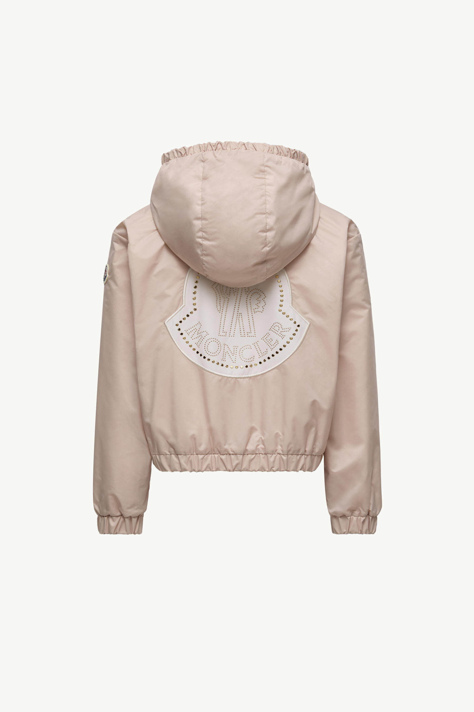 Saria Hooded Rain Jacket Girl Light Beige Moncler 2