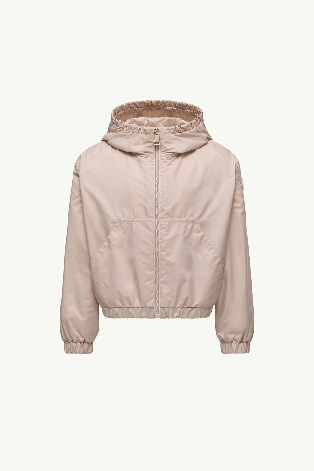Saria Hooded Rain Jacket Girl Light Beige Moncler 0