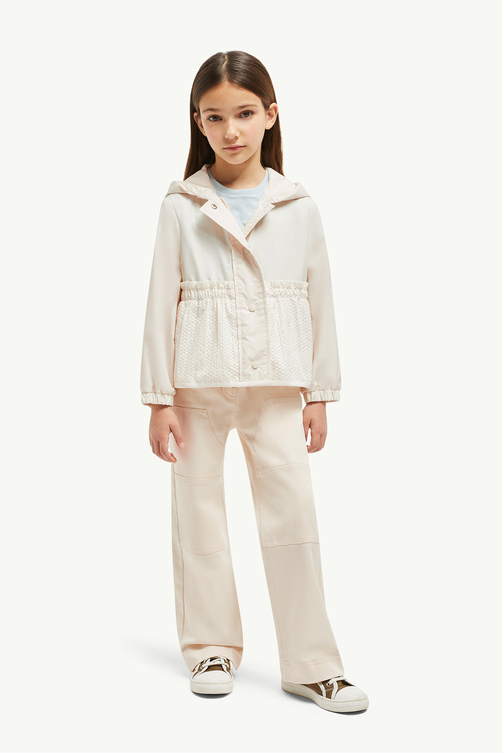 Odete Hooded Jacket Girl White Moncler 1