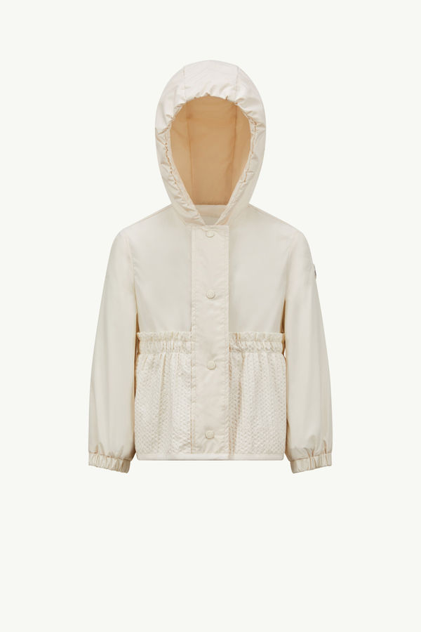 Odete Hooded Jacket Girl White Moncler 0