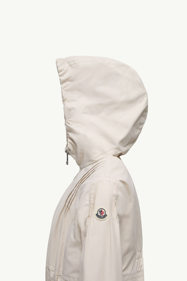 Elaine Hooded Jacket Girl White Ivory Moncler 1