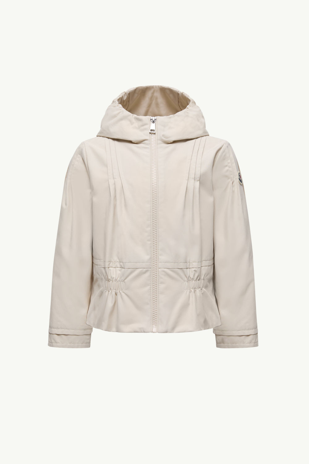 Elaine Hooded Jacket Girl White Ivory Moncler 0