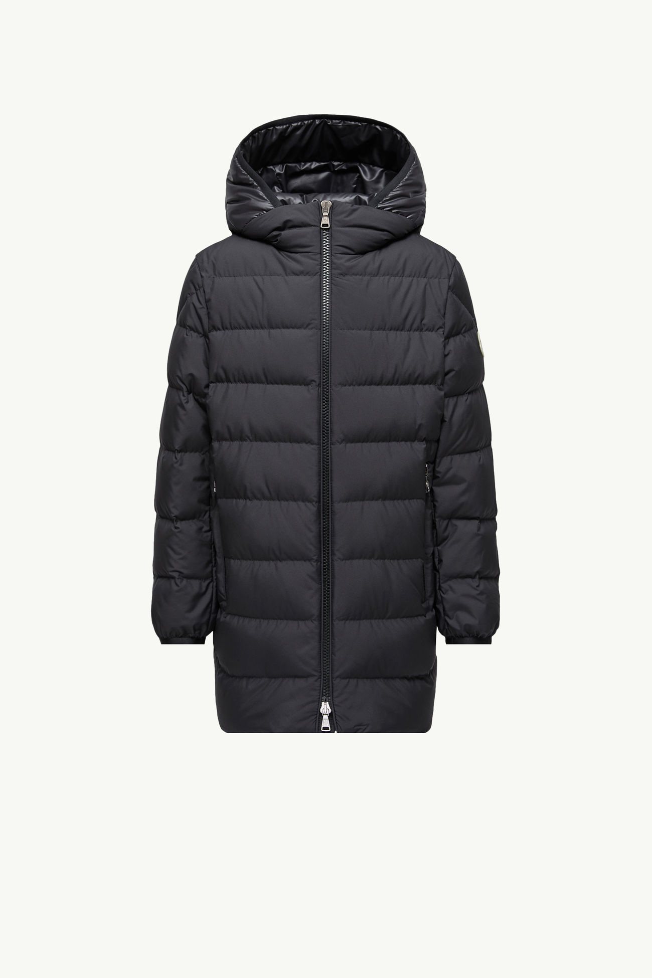 Andries Hooded Down Jacket Boy Black Moncler 0