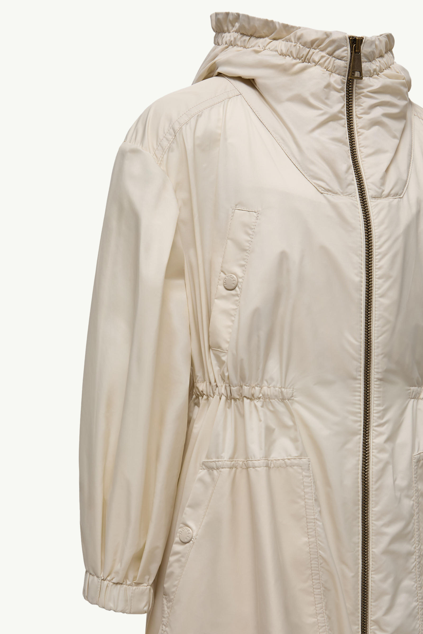 Bessie Hooded Rain Jacket Girl Light Beige Moncler 3