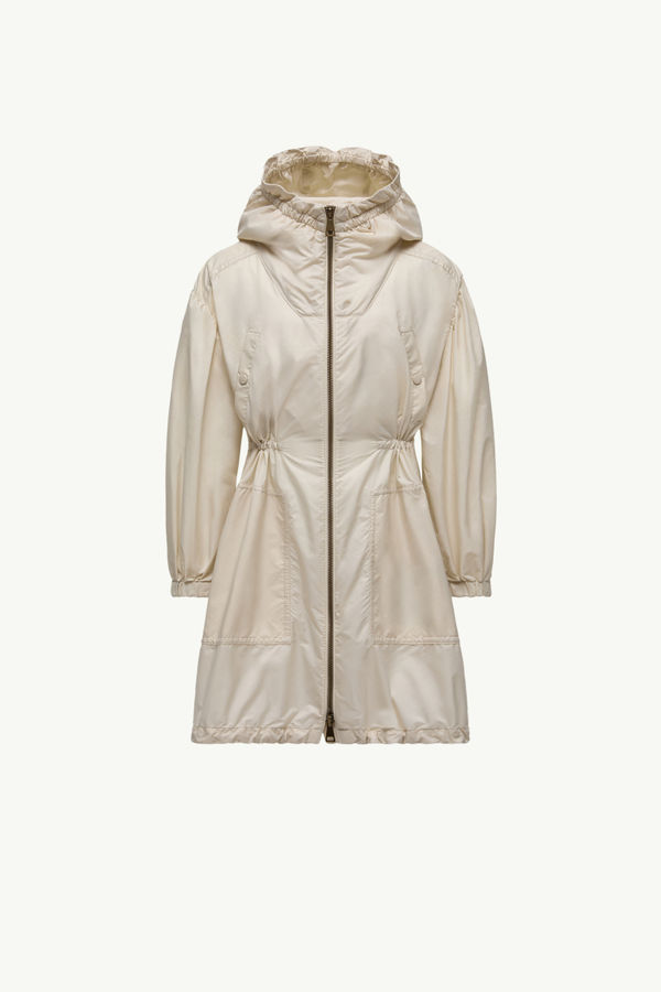 Bessie Hooded Rain Jacket Girl Light Beige Moncler 0