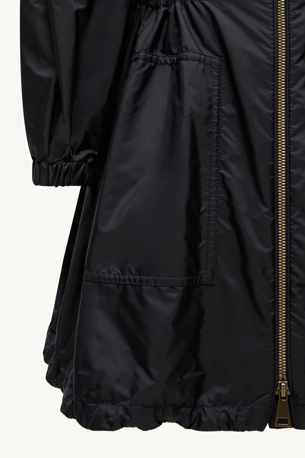 Bessie Hooded Rain Jacket Girl Black Moncler 3
