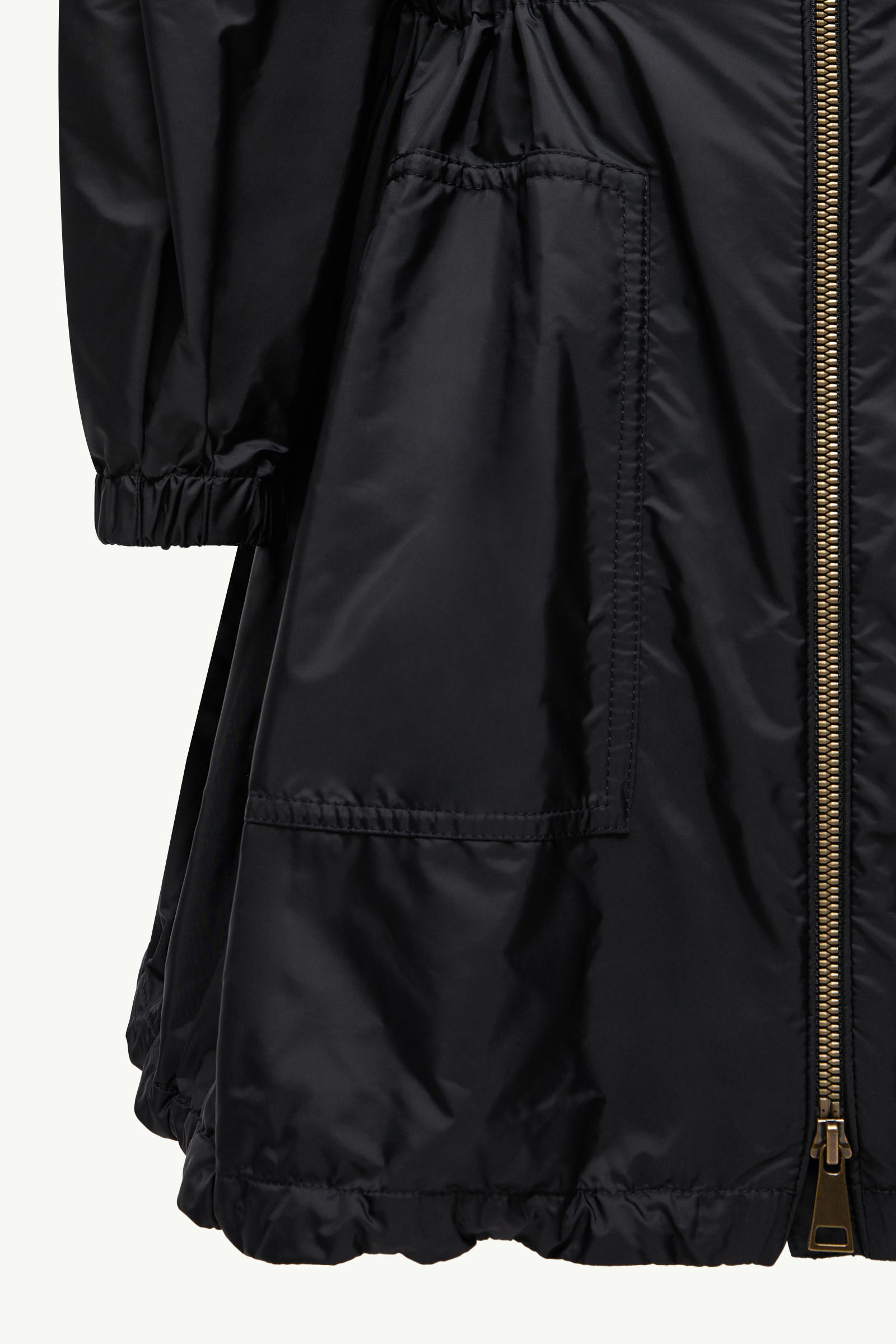 Bessie Hooded Rain Jacket Girl Black Moncler 3