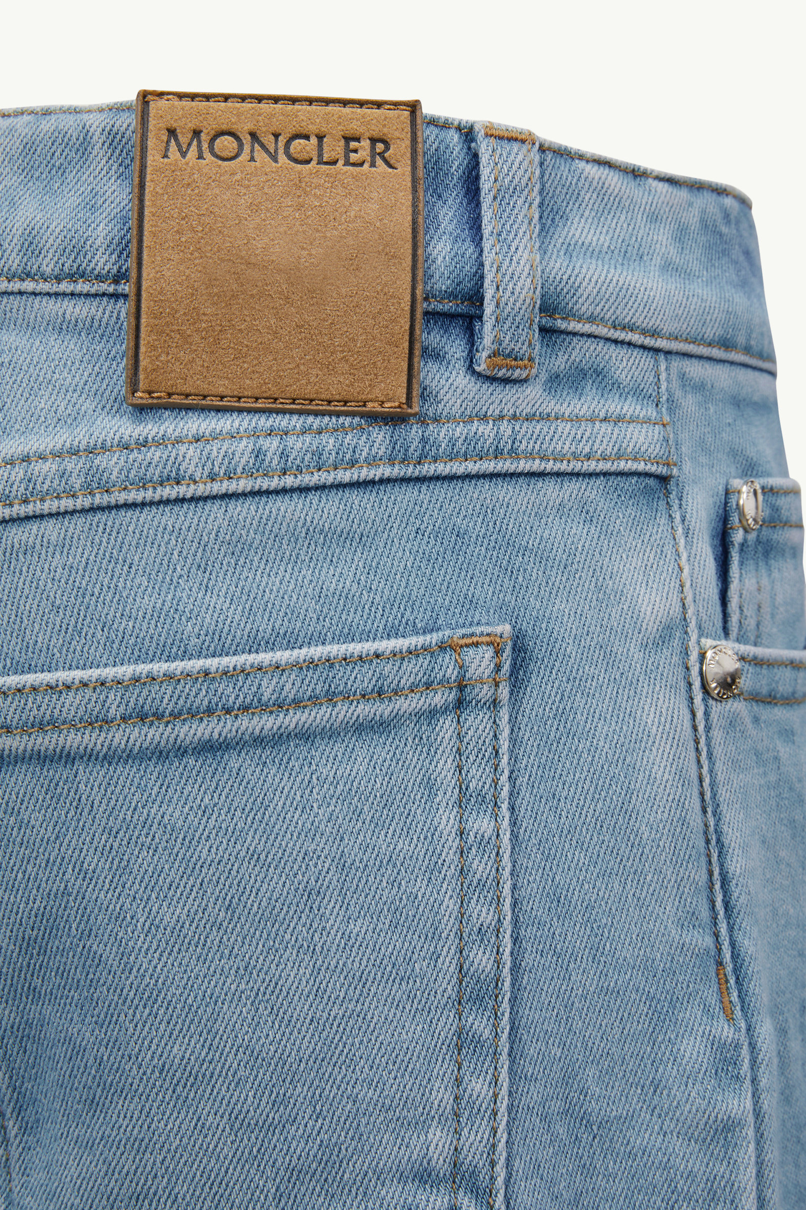 Bleached Denim Jeans Boy Denim Blue Moncler 3