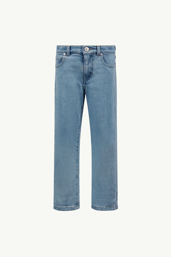 Bleached Denim Jeans Boy Denim Blue Moncler 0