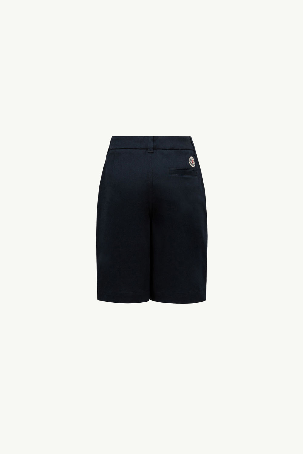 Logo Cotton Gabardine Shorts Boy Navy Blue Moncler 2