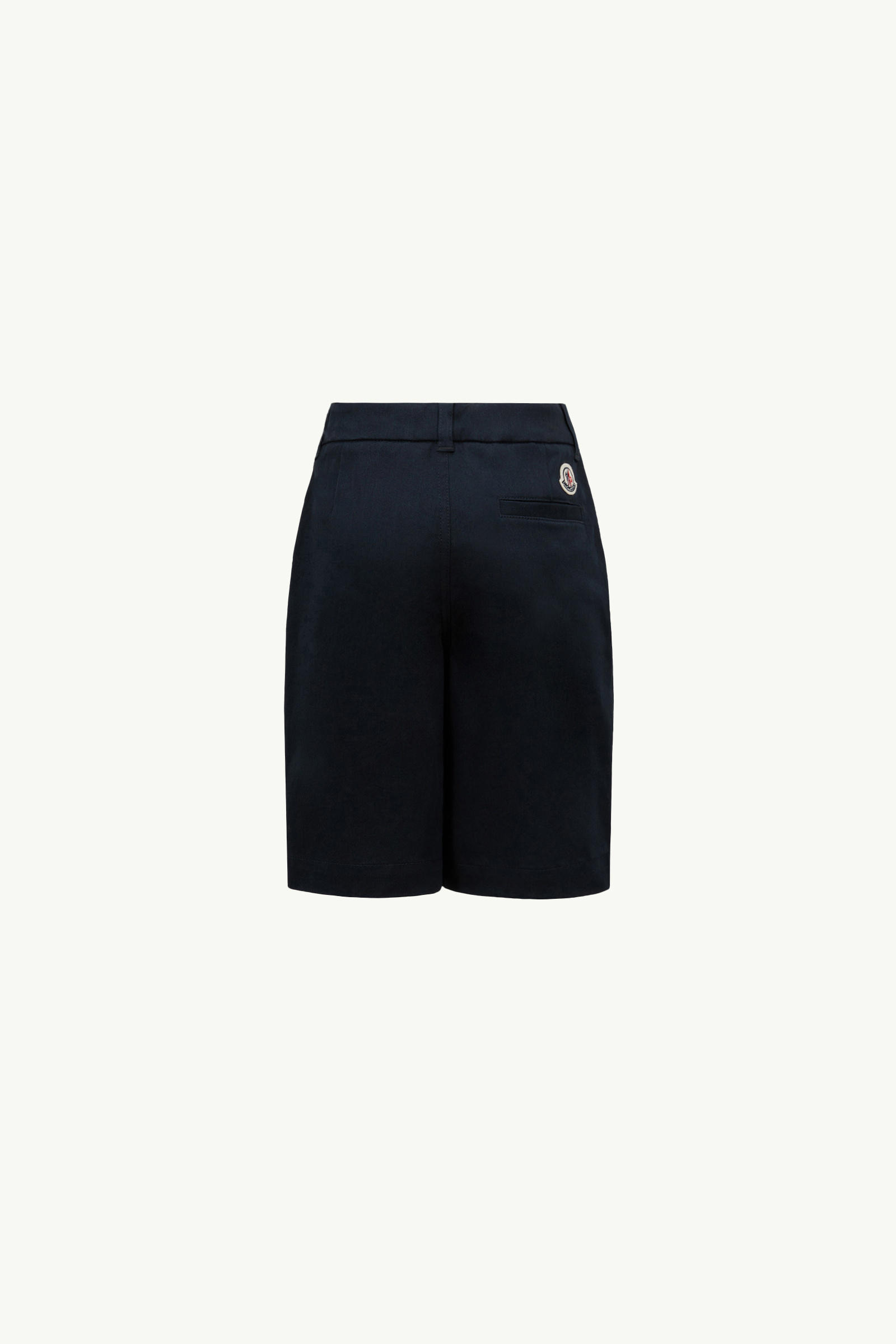 Logo Cotton Gabardine Shorts Boy Navy Blue Moncler 2