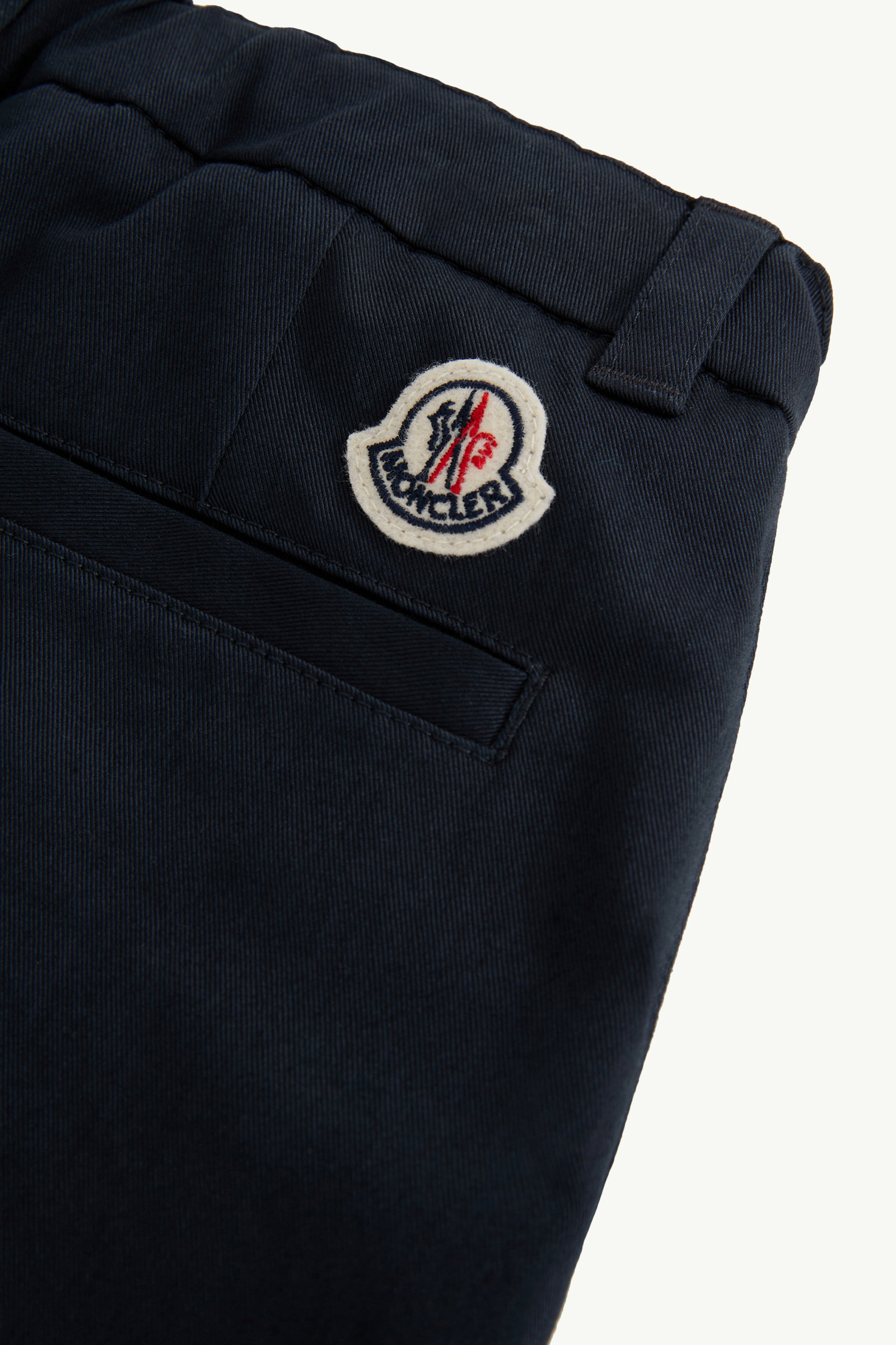 Logo Cotton Gabardine Shorts Boy Navy Blue Moncler 4