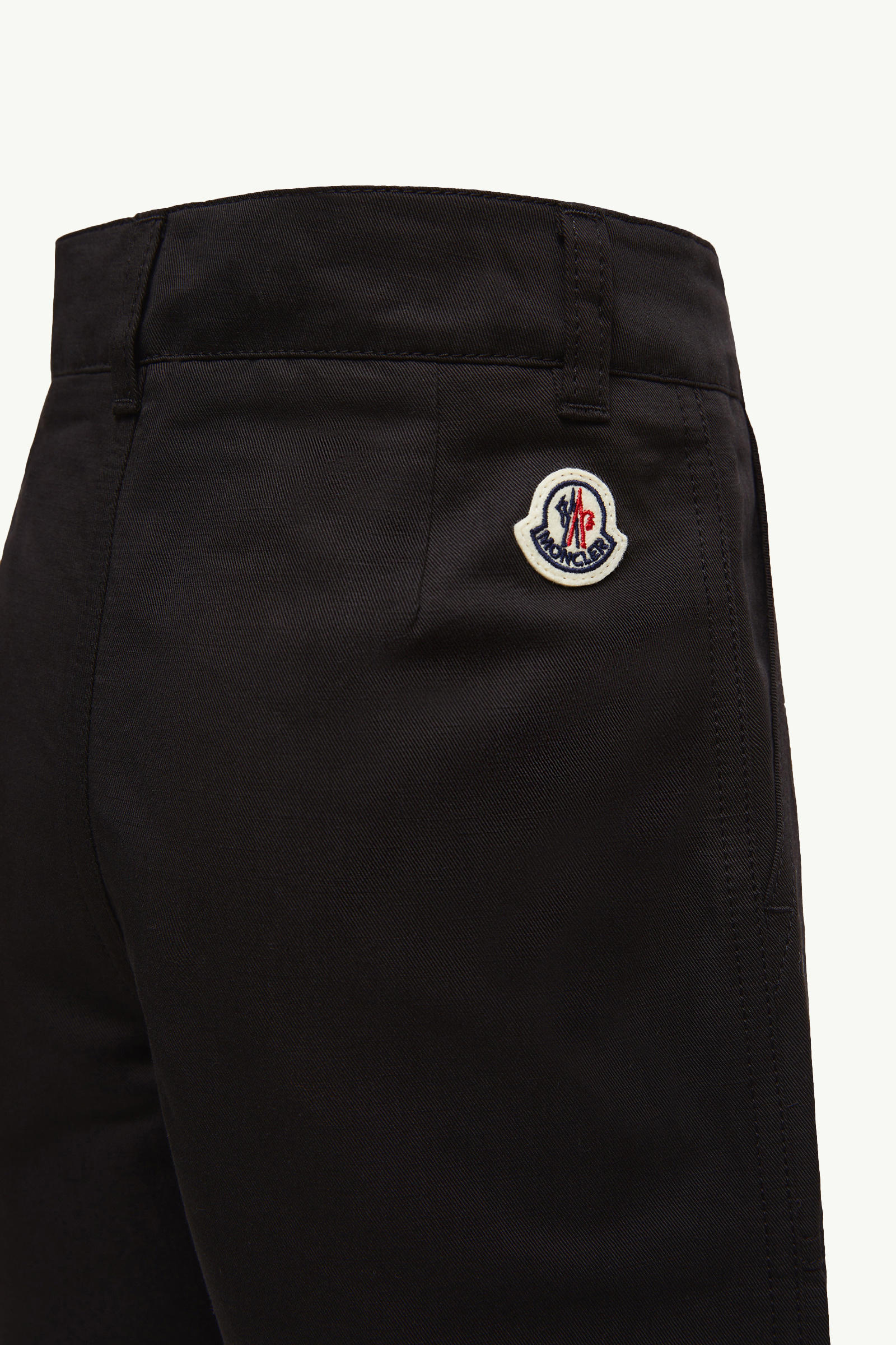 Cotton & Linen Gabardine Shorts Boy Black Moncler 2