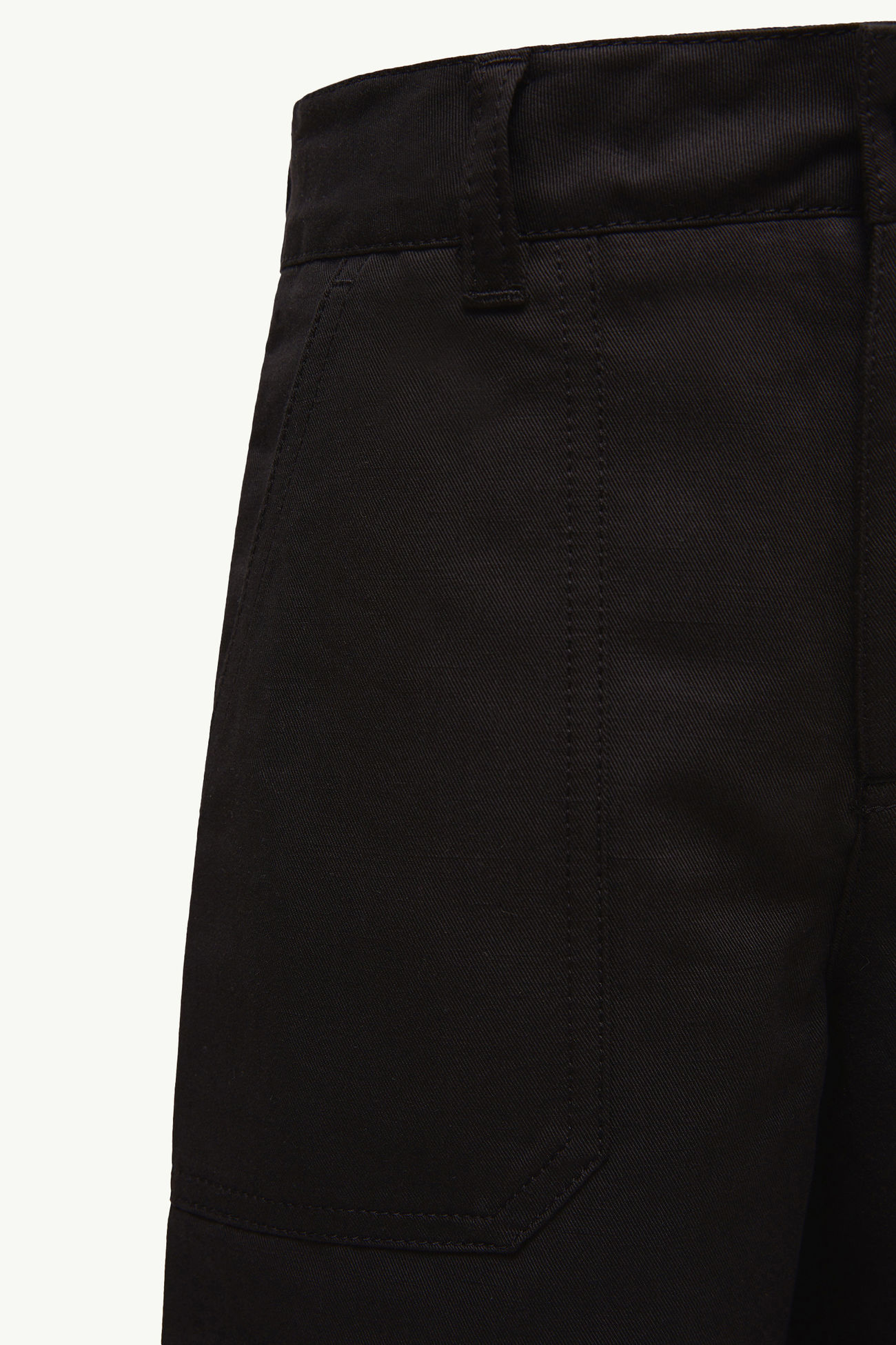 Cotton & Linen Gabardine Shorts Boy Black Moncler 3