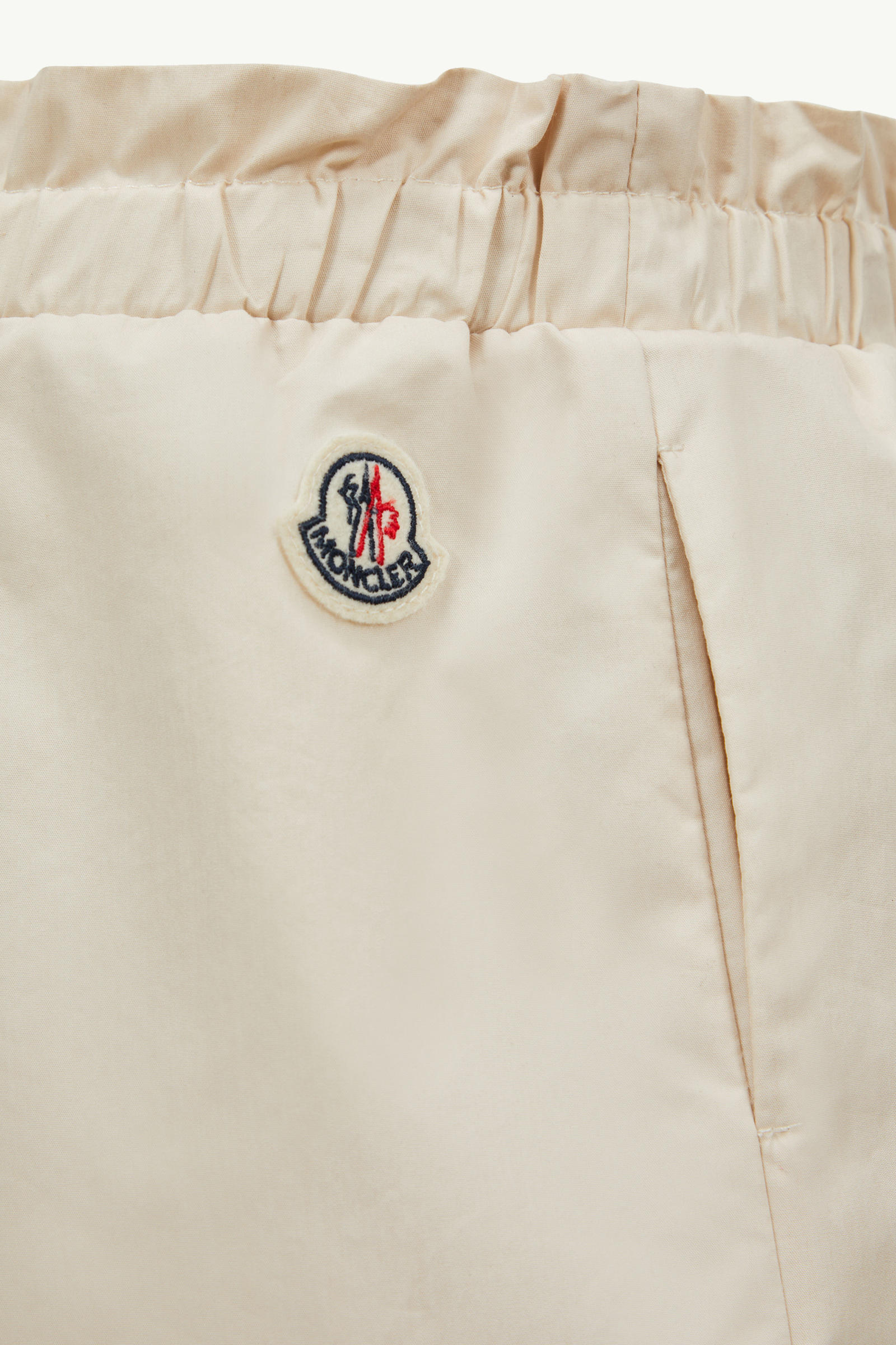 Ruffle-Trimmed Cotton Blend Shorts Girl Light Beige Moncler 2