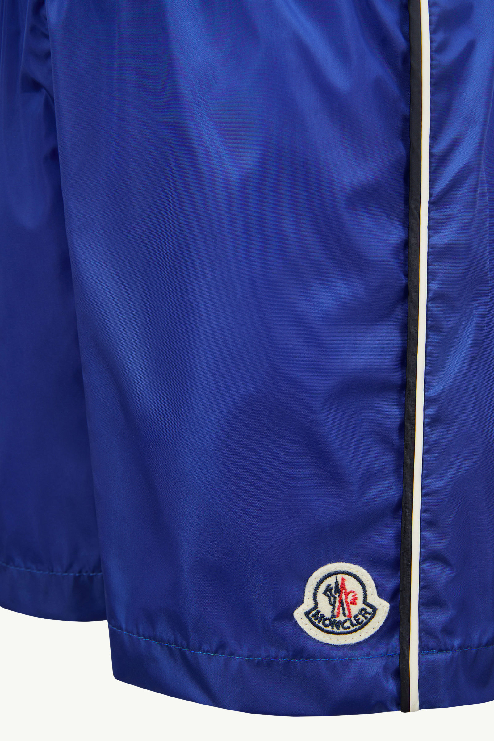 Tricolour-Trimmed Swim Shorts Boy Electric Blue Moncler 3