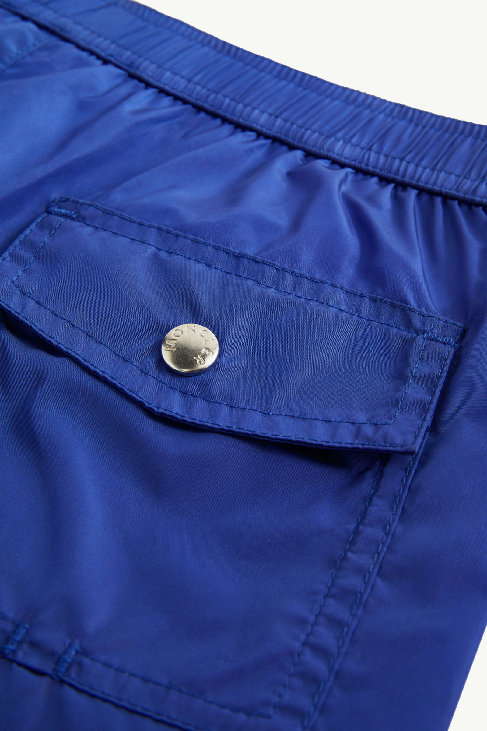 Tricolour-Trimmed Swim Shorts Boy Electric Blue Moncler 4