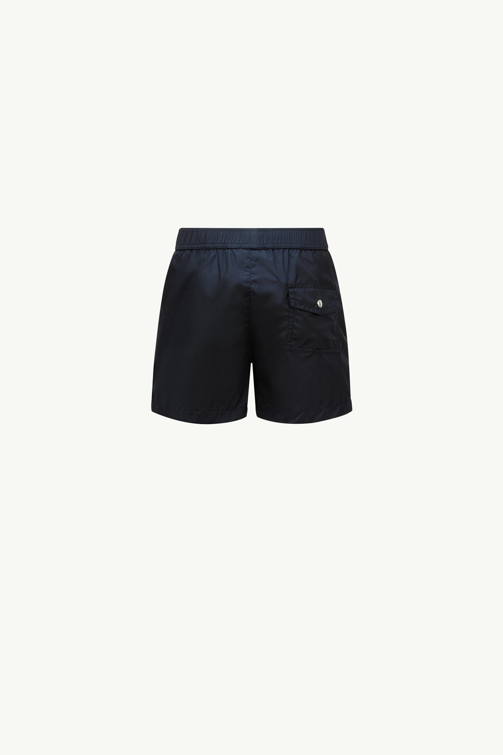 Tricolour-Trimmed Swim Shorts Boy Blue Moncler 1