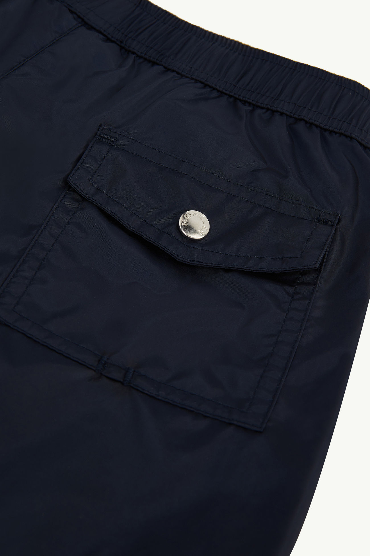 Tricolour-Trimmed Swim Shorts Boy Blue Moncler 3