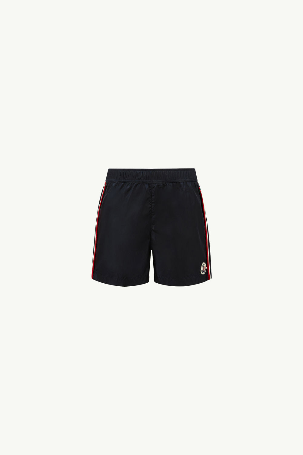 Tricolour-Trimmed Swim Shorts Boy Blue Moncler 0