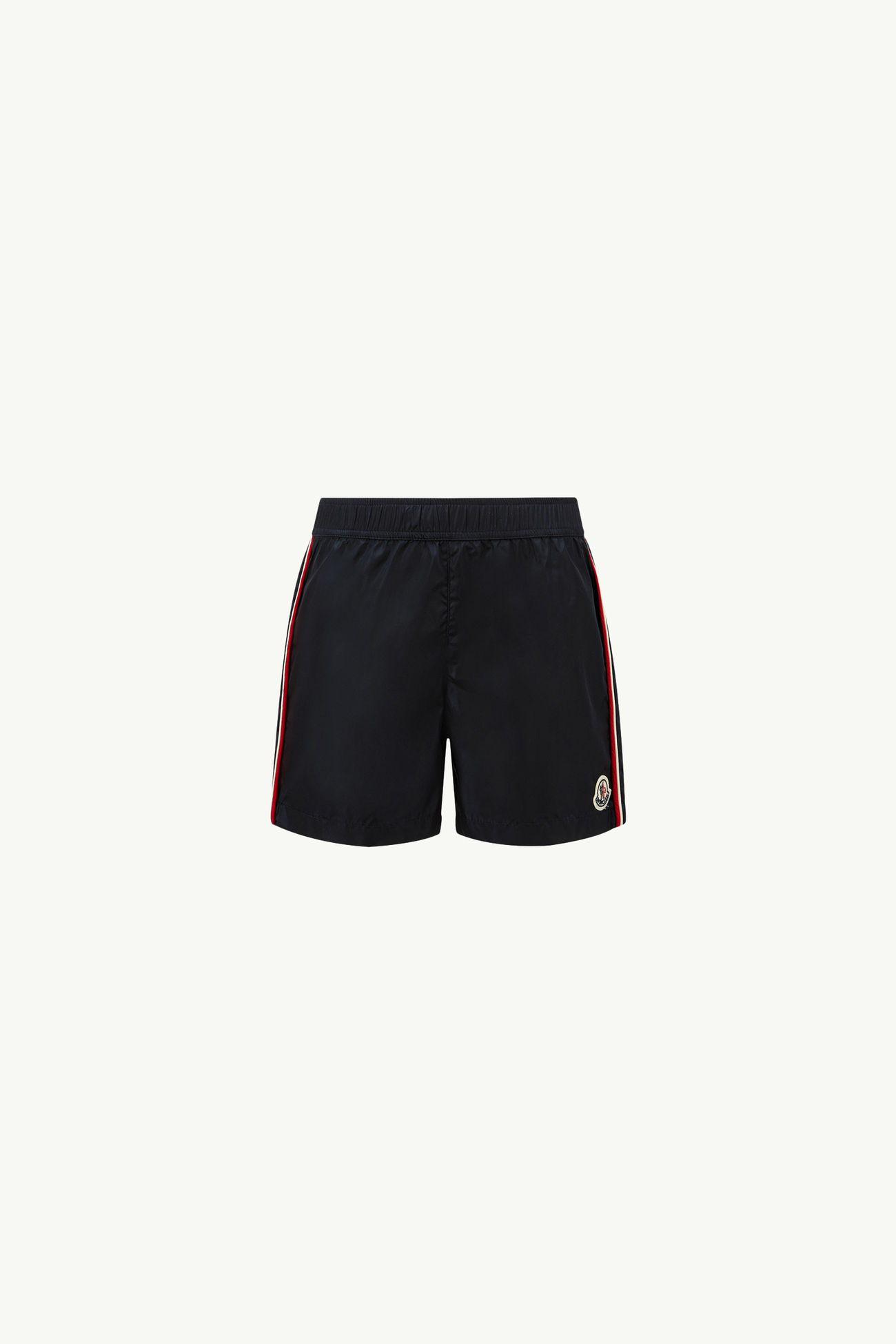 Tricolour-Trimmed Swim Shorts Boy Blue Moncler 0