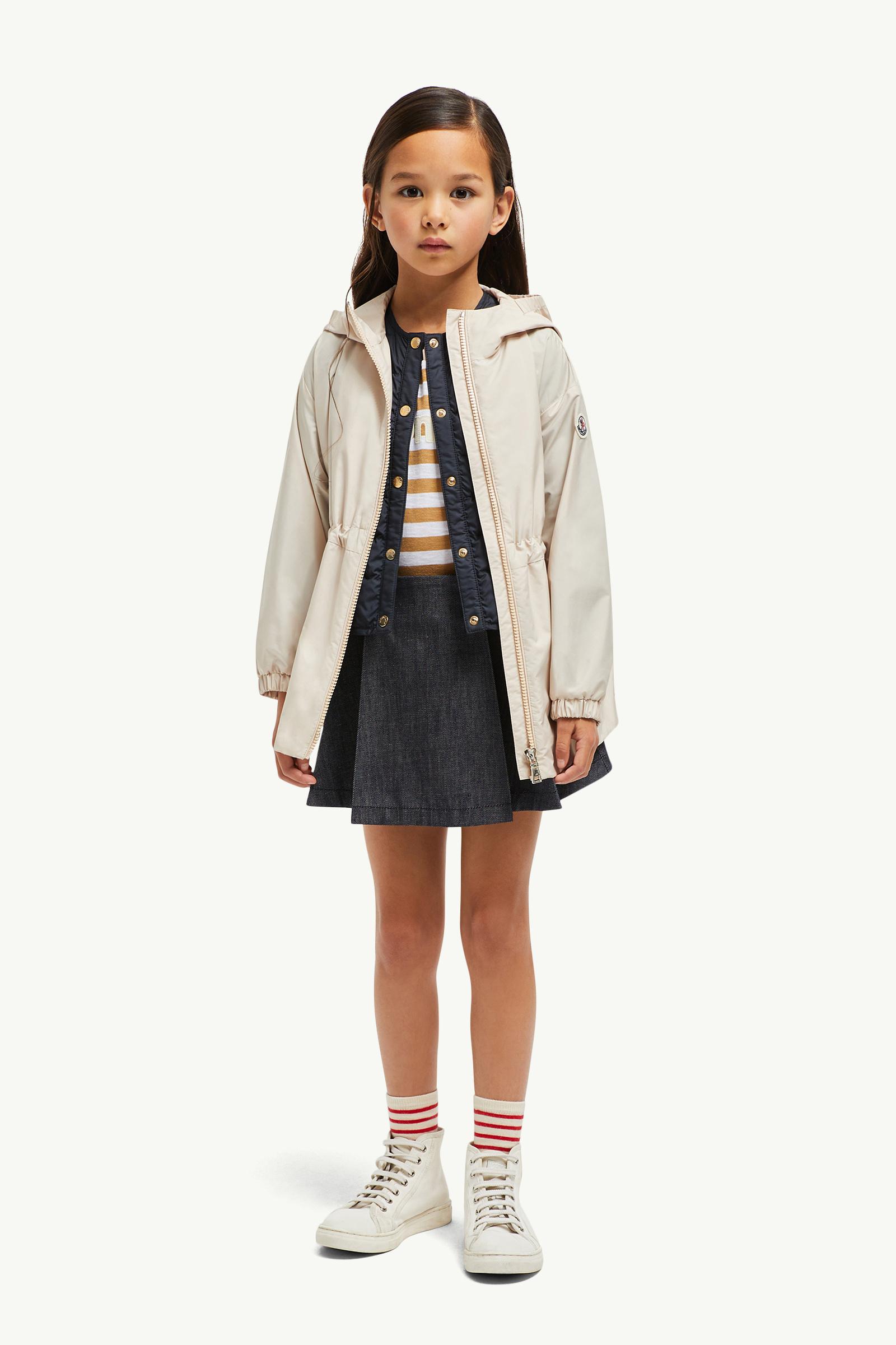 Pleated Denim Skirt Girl Denim Blue Moncler 1