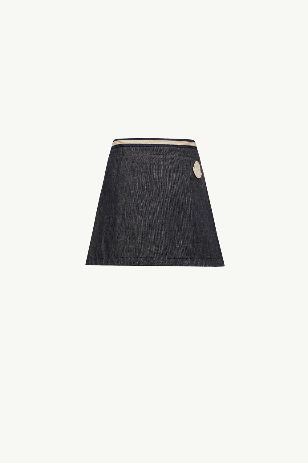 Pleated Denim Skirt Girl Denim Blue Moncler 2