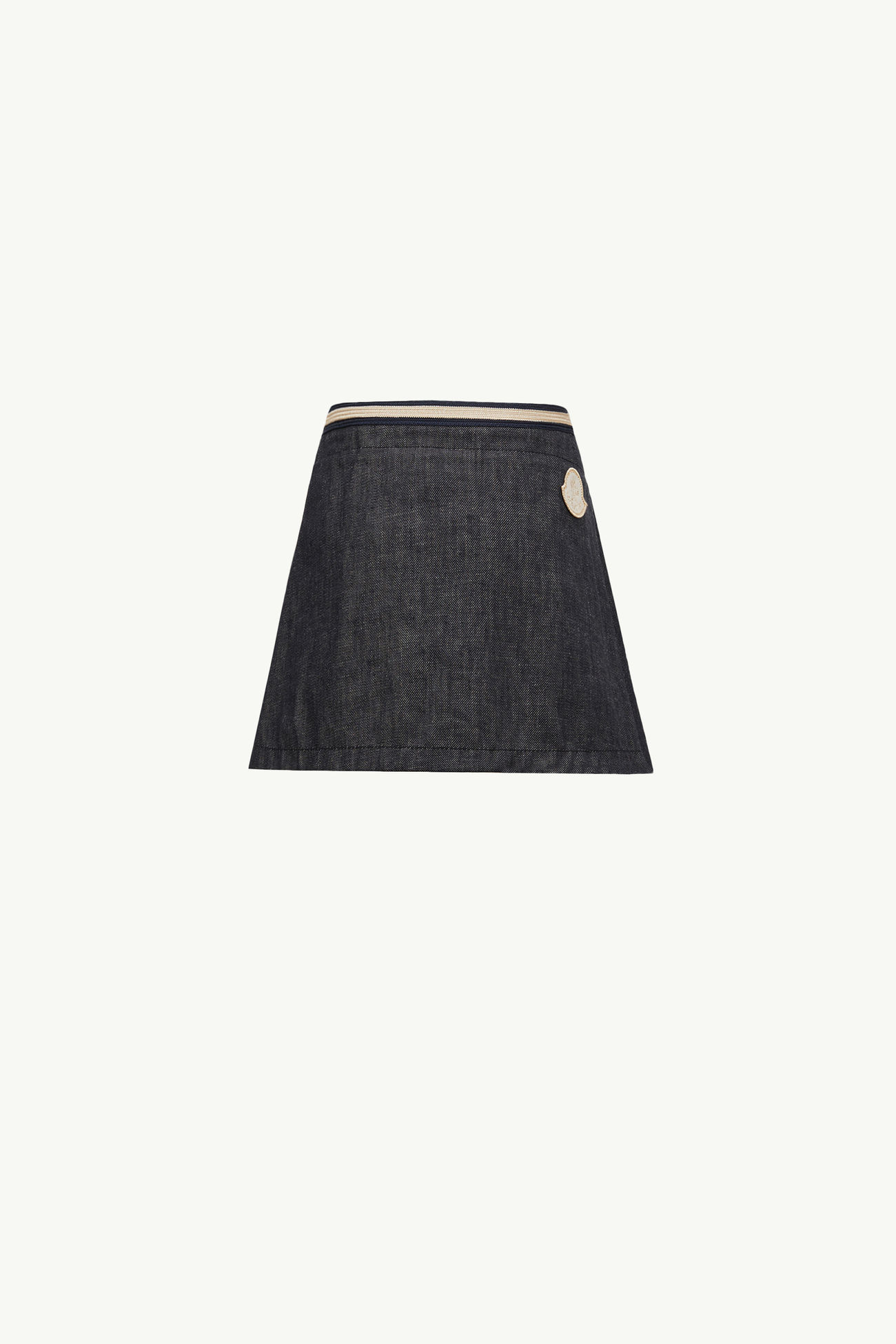 Pleated Denim Skirt Girl Denim Blue Moncler 2