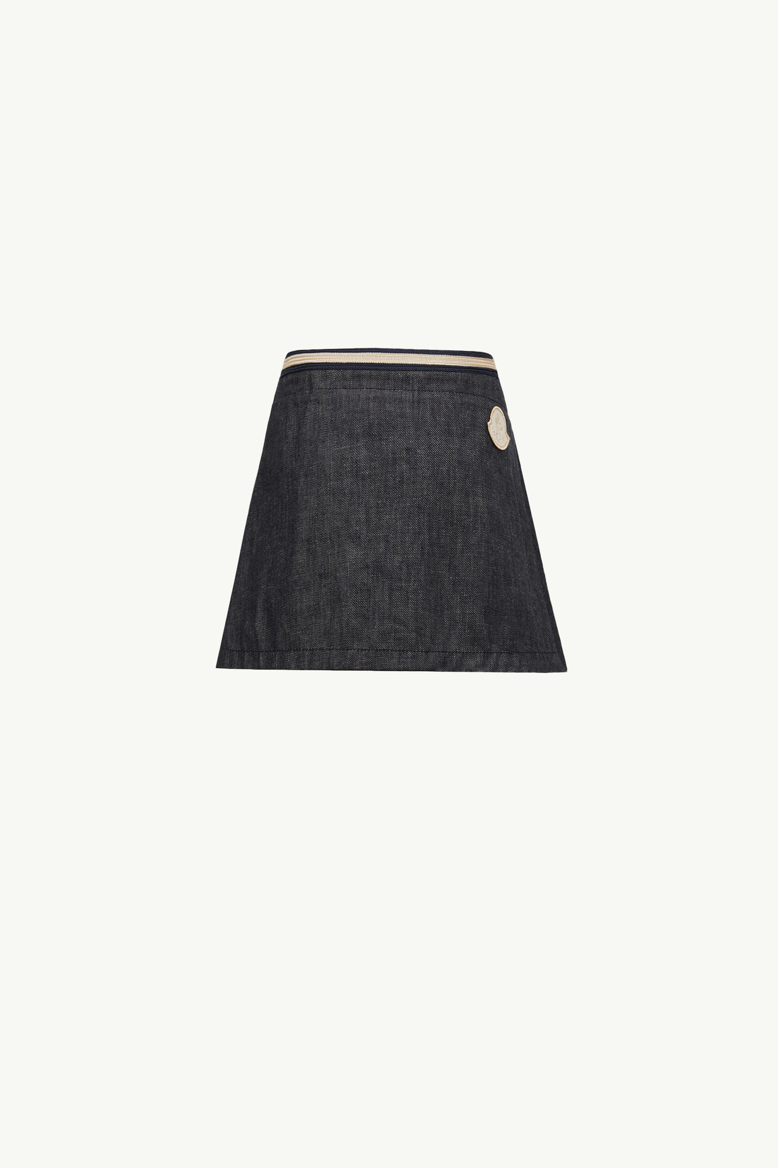 Pleated Denim Skirt Girl Denim Blue Moncler 2