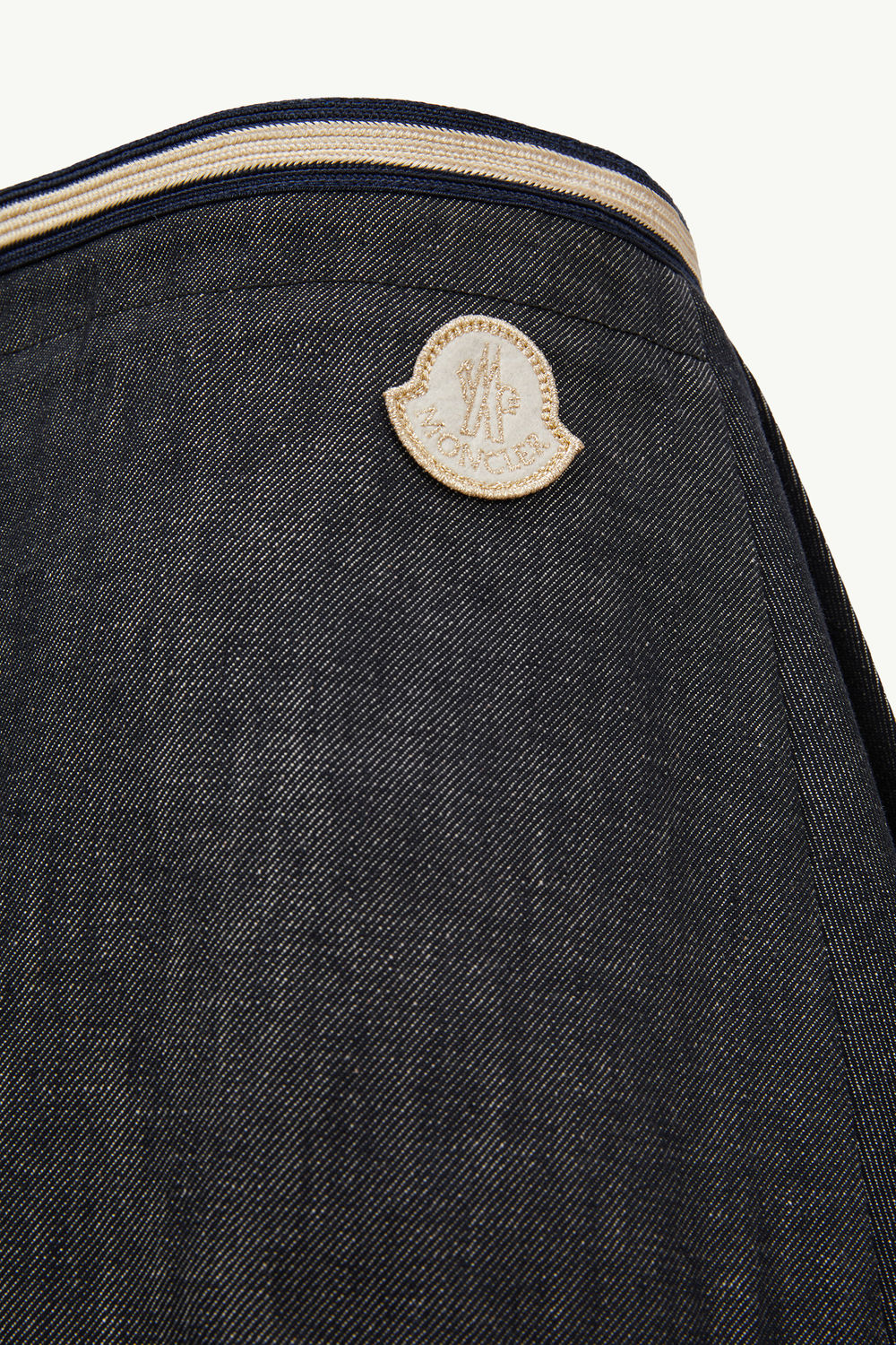 Pleated Denim Skirt Girl Denim Blue Moncler 4