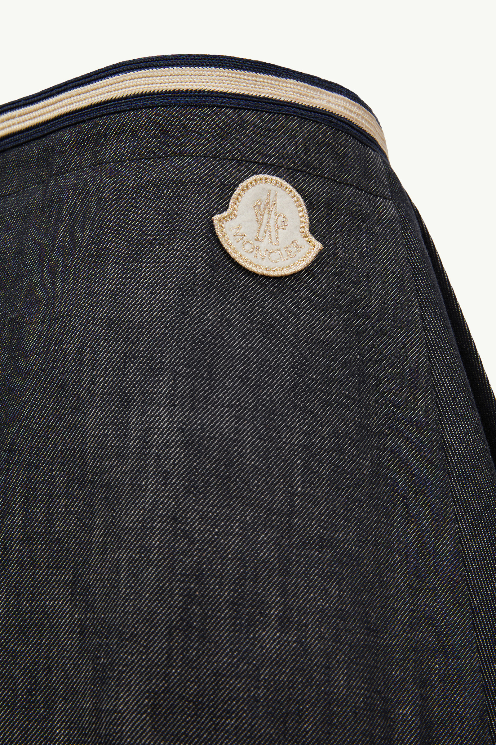 Pleated Denim Skirt Girl Denim Blue Moncler 4