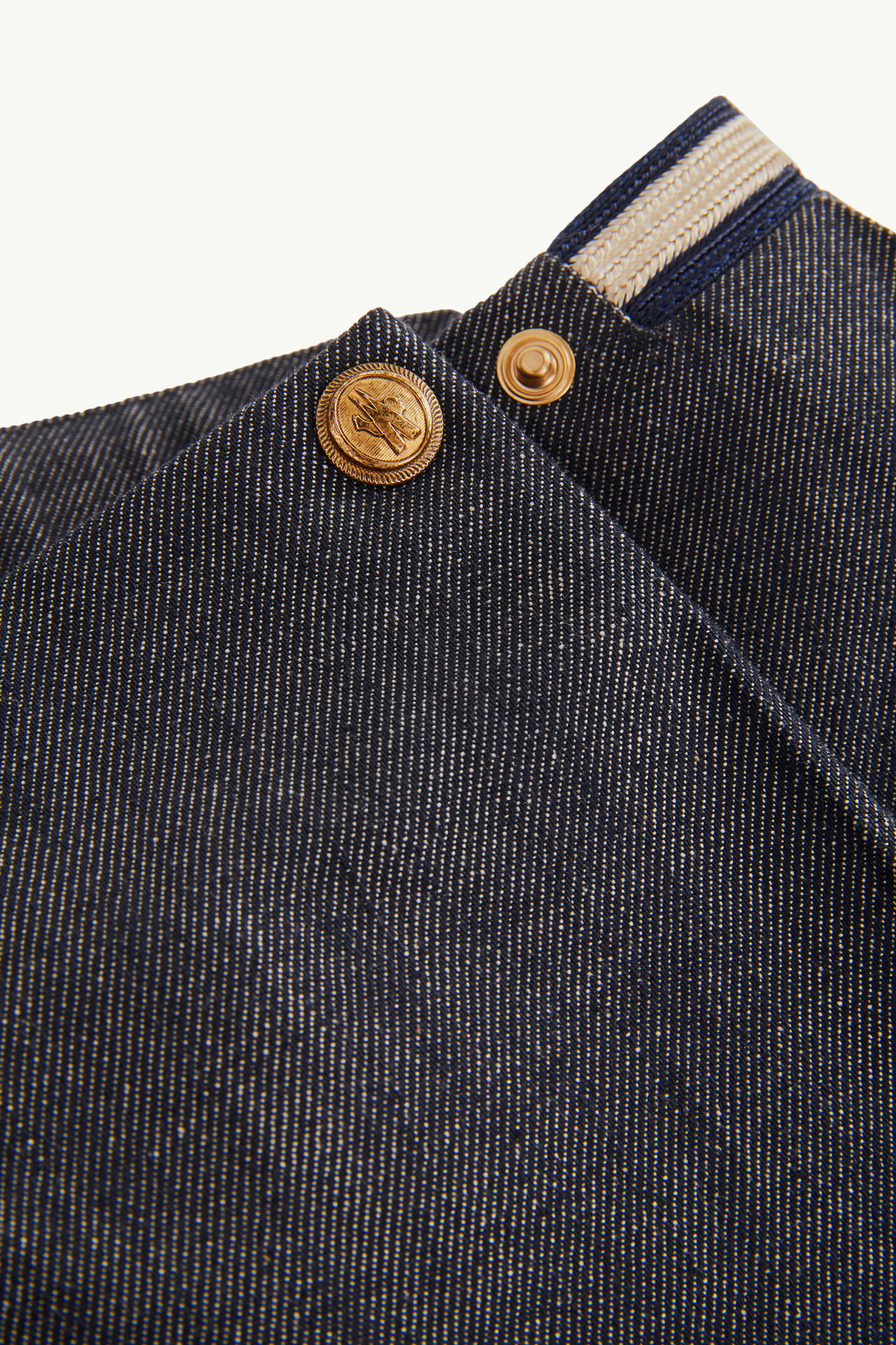 Pleated Denim Skirt Girl Denim Blue Moncler 5
